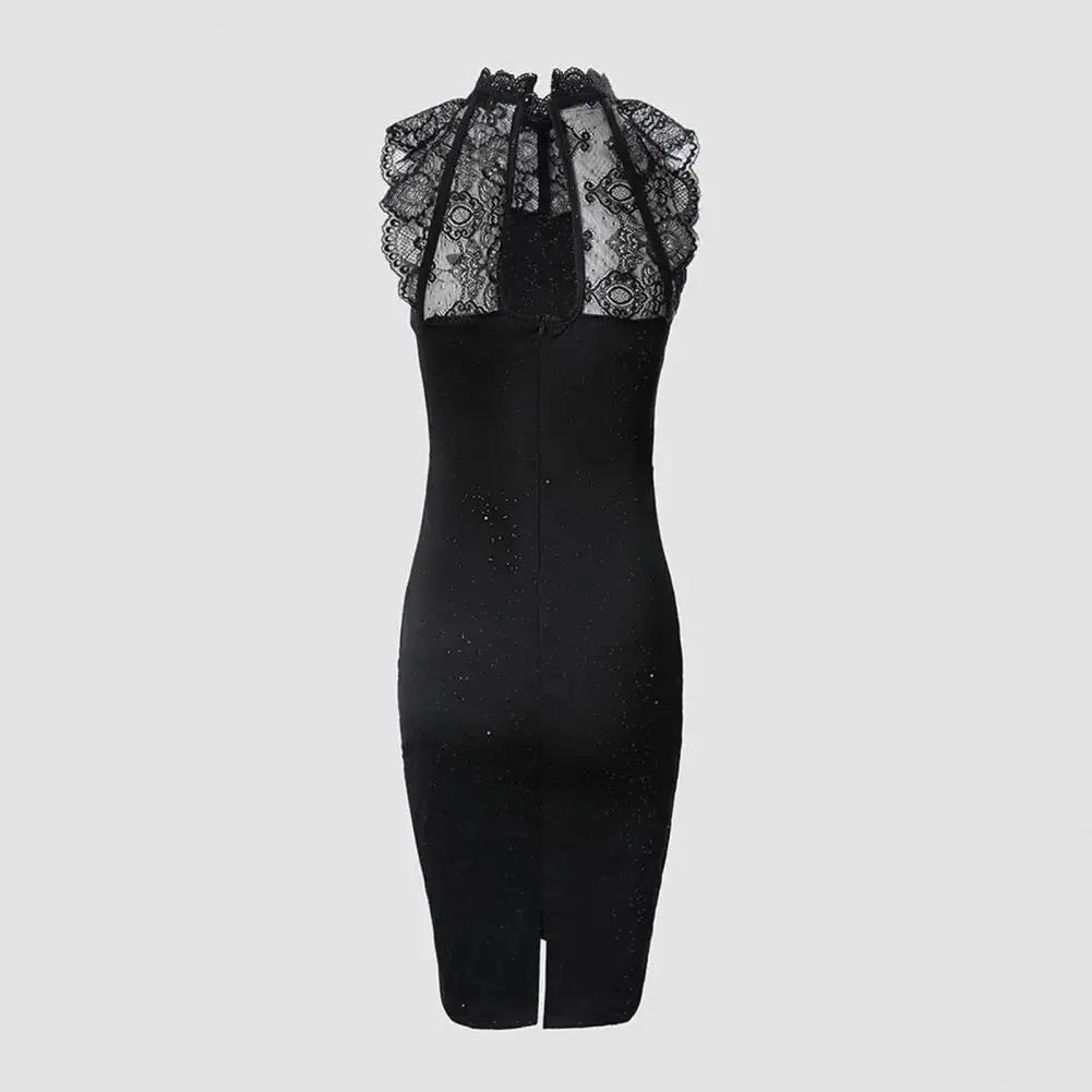 Heidi-Mode | Wundervolles Gala Fest Midi Kleid mit Glitzer