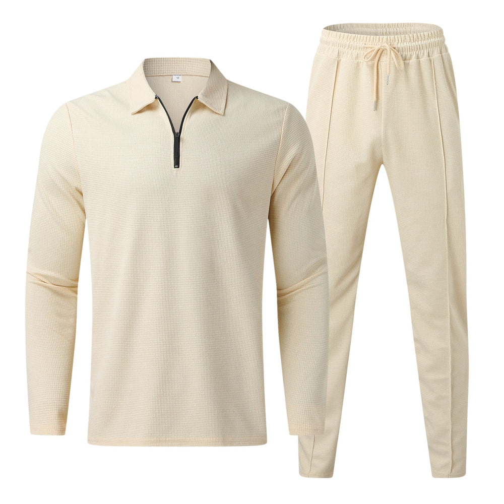 Heidi-Mode | Zip-Up Polo-Shirt und Slim-Fit Hose Set