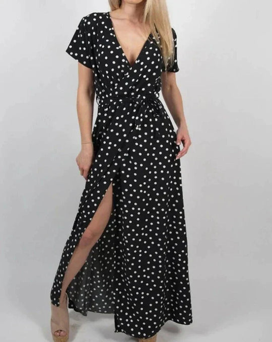 Heidi-Mode | Langes Kleid mit Schlitz