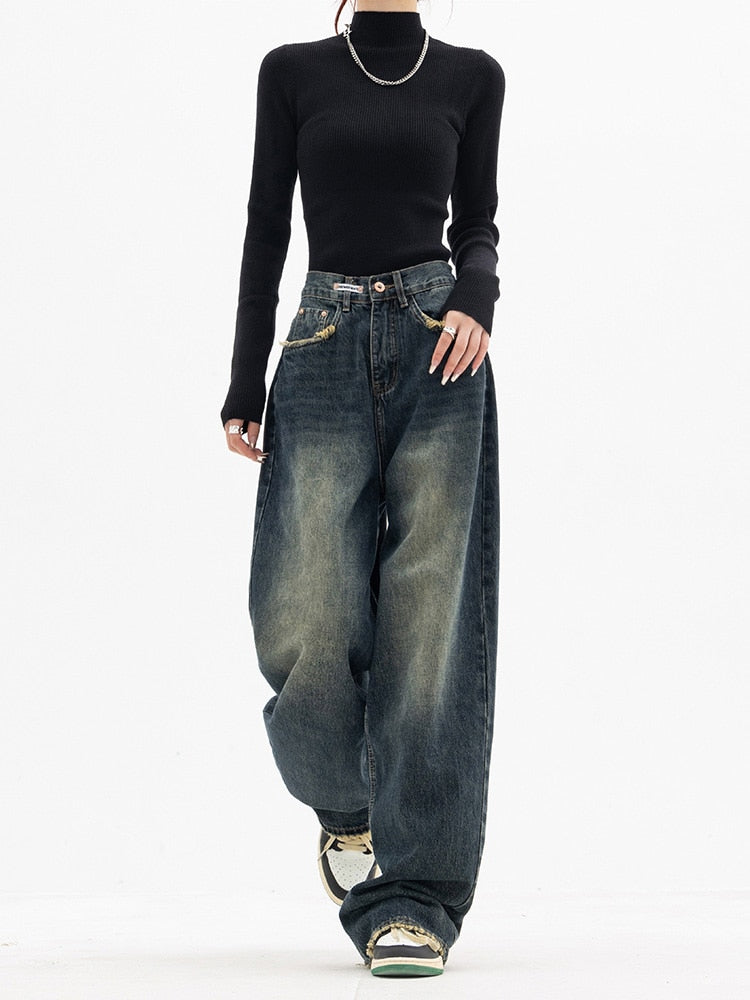 Heidi-Mode - Damen Vintage Baggy Jeans