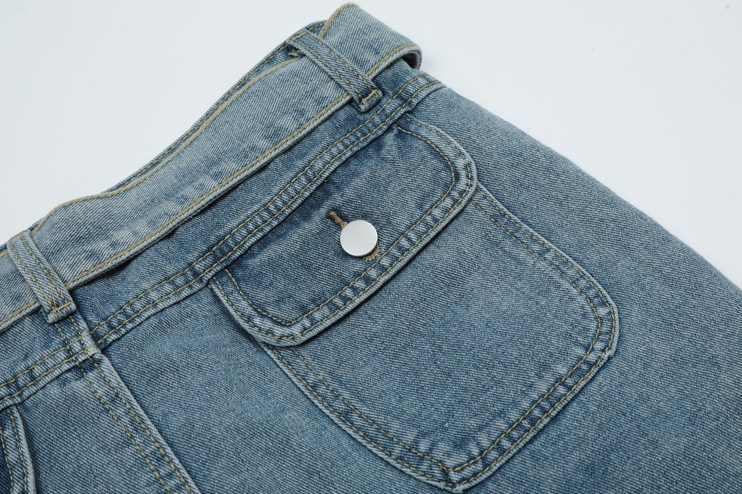 denim rok met meerdere zakken