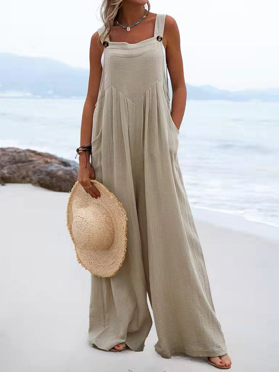 Sommer-Jumpsuit mit weitem Bein