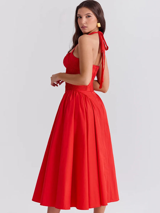 Heidi-Mode | Halter Urlaub Midi Kleider