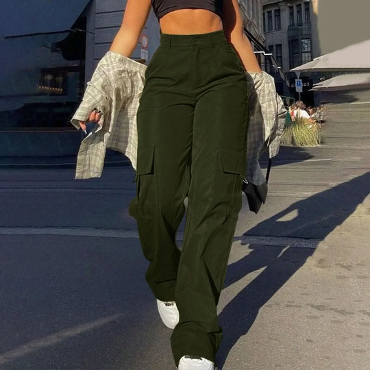 Heidi-Mode | Hochtaillierte Cargo-Hosen für Frauen