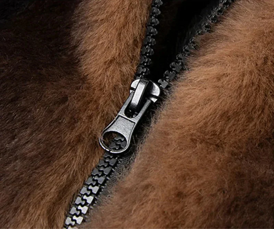 Heidi-Mode | Synthetischer Pelzmantel für Herren im Luxus-Stil