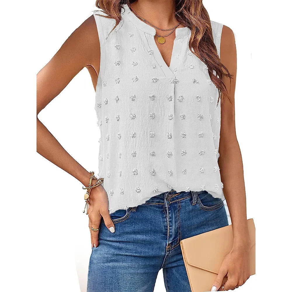 Heidi-Mode | Damen Tops Sommer Tank Top für Frauen Ohne Ärmel Blusen Frühling Korsett V-Ausschnitt Schöne Legere T-Shirts
