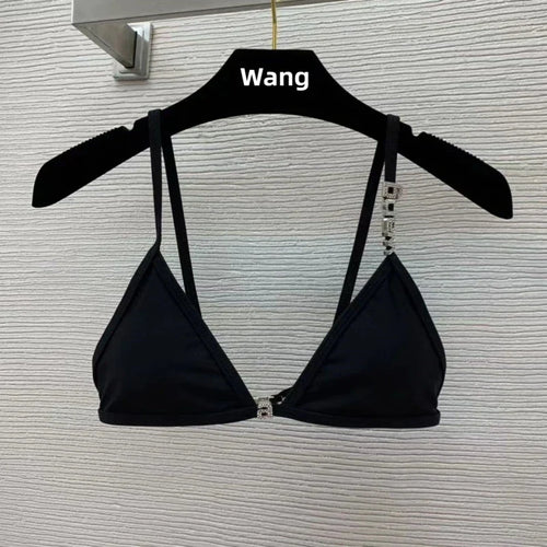 Heidi-Mode | Neuer Rhinestone Buchstaben Wang Strand Bikini Luxus Markendesigner Y2K Mode Sexy Frauen Strand Bikini Duo Set