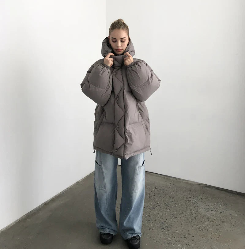 Heidi-Mode | Pufferjacke mit Kapuze In Übergröße