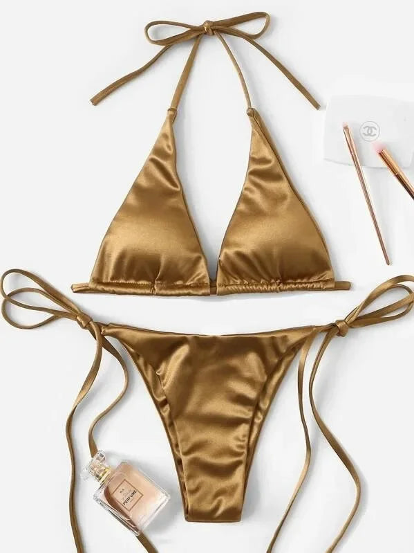 Heidi-Mode | Frauen Sexy Mikro Mini Bikini Thong Halter G String Bh Bikinis Set Badeanzug Rückenfrei Neu Badebekleidung Badeanzüge