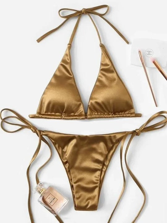 Heidi-Mode | Frauen Sexy Mikro Mini Bikini Thong Halter G String Bh Bikinis Set Badeanzug Rückenfrei Neu Badebekleidung Badeanzüge