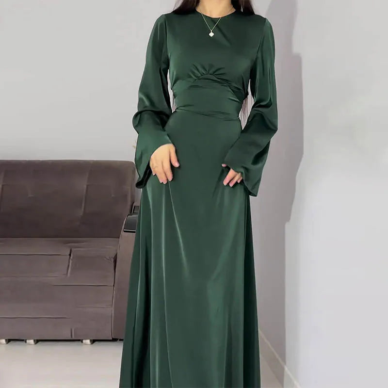 Rundhals Damen Kleid