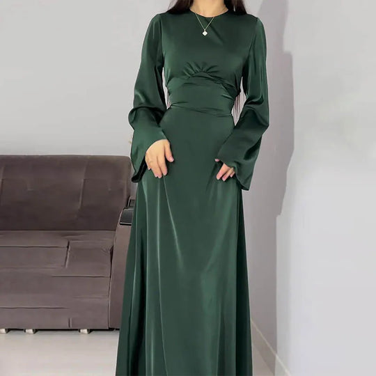 Rundhals Damen Kleid