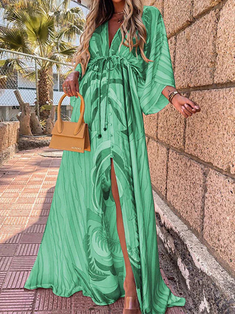 Heidi-Mode | Elegantes Bedrucktes Strandkleid