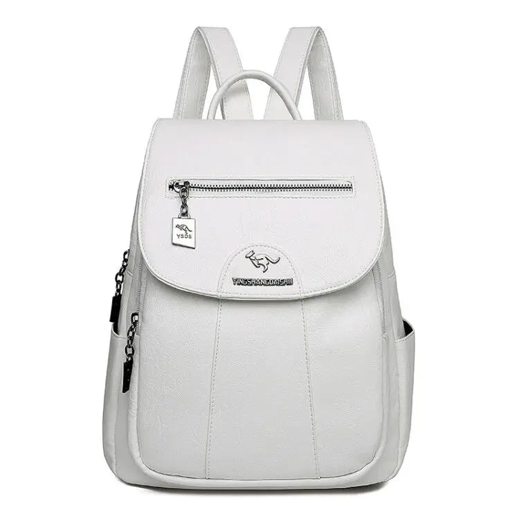 Heidi-Mode | Diebstahlsicherer Lederrucksack mit Großem Fassungsvermögen für Damen