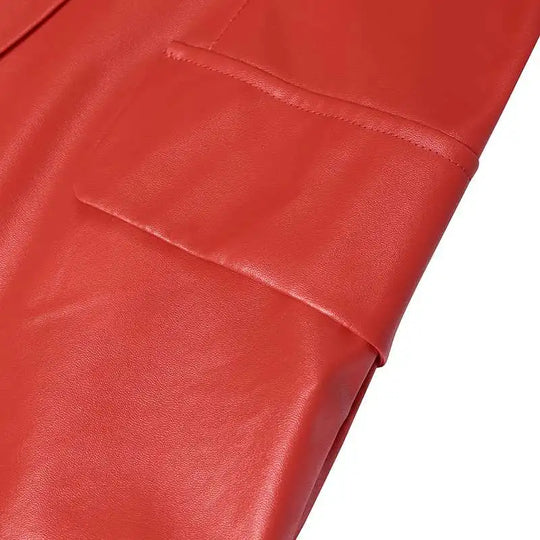 Heidi-Mode | Lederblazer Mit Doppelter Knopfleiste