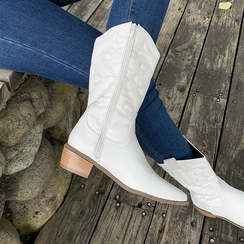 Heidi-Mode | Damenstiefel Im Zapatos Stil mit Seitenreißverschluss