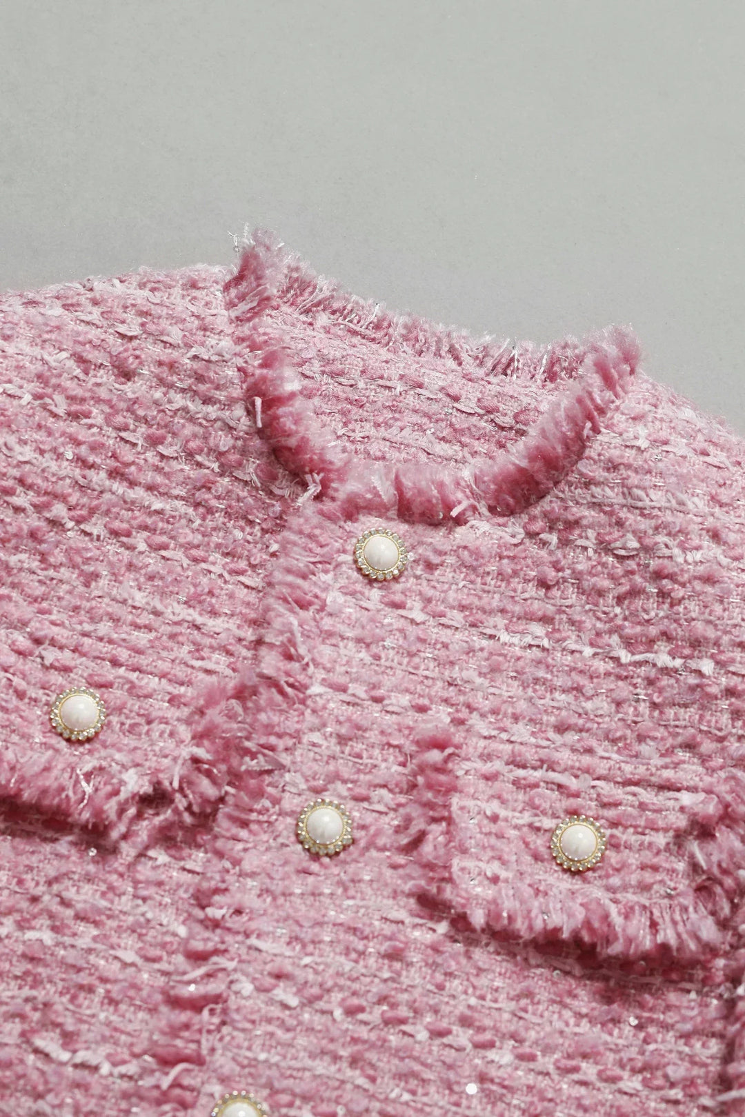 Heidi-Mode | Jacke Aus Größem Tweed Herbst/Winter Socialite Quastendesign