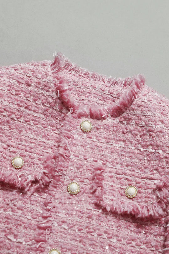 Heidi-Mode | Jacke Aus Größem Tweed Herbst/Winter Socialite Quastendesign