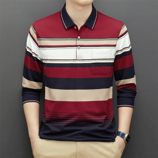 Heidi-Mode | Gestreiftes Polo Shirt mit Langen Ärmeln