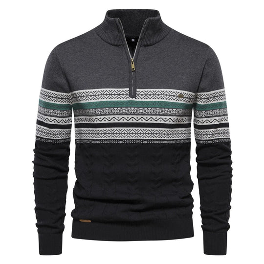 Hochwertiger Pullover mit Retro-Muster