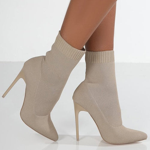 Heidi-Mode | Stiefel Damen Süße High-Heel Stiefeletten