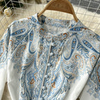 A-Linienkleid mit Gürtel und Blumenmuster