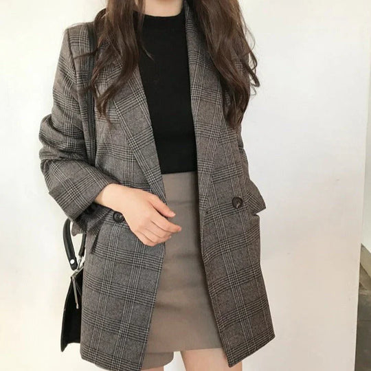 Heidi-Mode | Blazer Mit Karierter Jacke