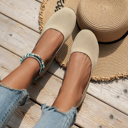 Heidi-Mode | Bequeme Mesh Ballerinas