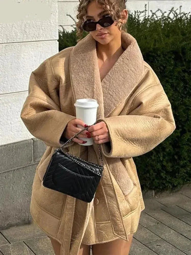 Heidi-Mode | Kragen Lederjacke Für Frauen