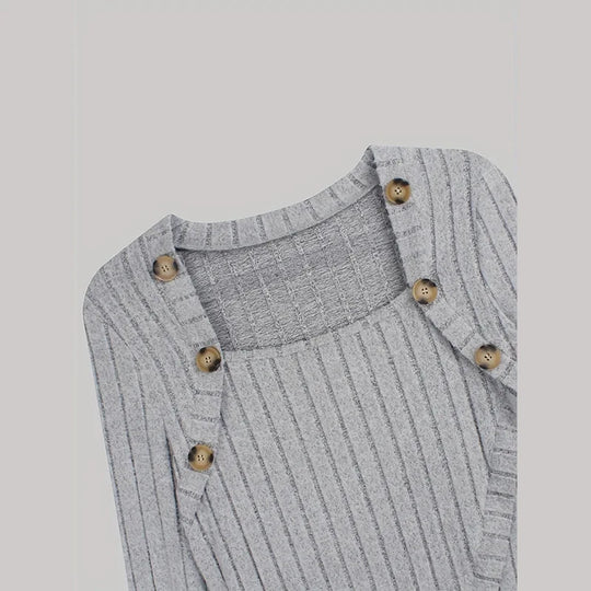 Asymmetrischer gerippter Cardigan