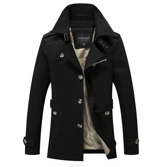 Heidi-Mode - Stylischer langer Herbst-Trenchcoat für Herren