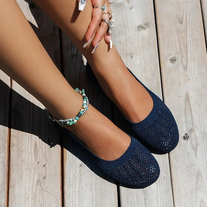 Heidi-Mode | Bequeme Mesh Ballerinas