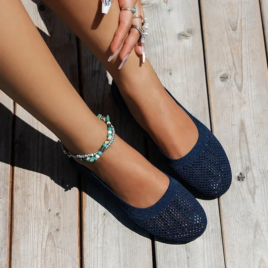 Heidi-Mode | Bequeme Mesh Ballerinas