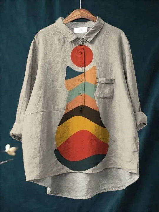 Heidi-Mode | Katzenkunst Auf Weißem T-Shirt