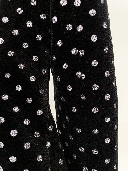 Heidi-Mode | Schimmernde Punktpünktchenmode Samt Blazer