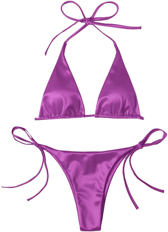 Heidi-Mode | Frauen Sexy Mikro Mini Bikini Thong Halter G String Bh Bikinis Set Badeanzug Rückenfrei Neu Badebekleidung Badeanzüge