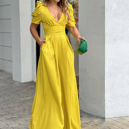 Heidi-Mode | Eleganter Jumpsuit mit Puffärmeln