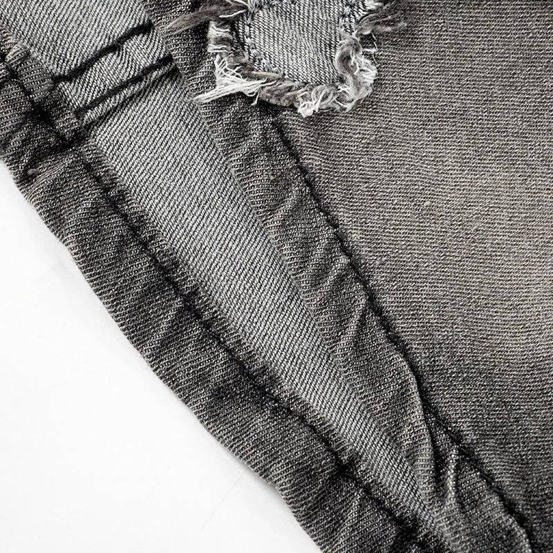 Heidi-Mode | Besticktes Denim Crop Top Mini Micro Y2k Rock Korsatzt Schnürsatz Co Ord
