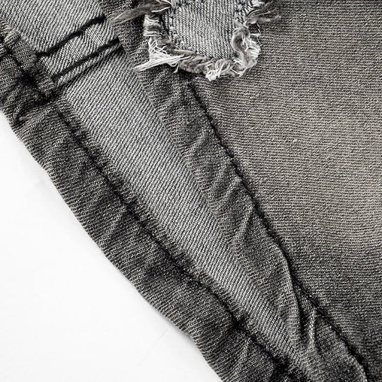 Heidi-Mode | Besticktes Denim Crop Top Mini Micro Y2k Rock Korsatzt Schnürsatz Co Ord