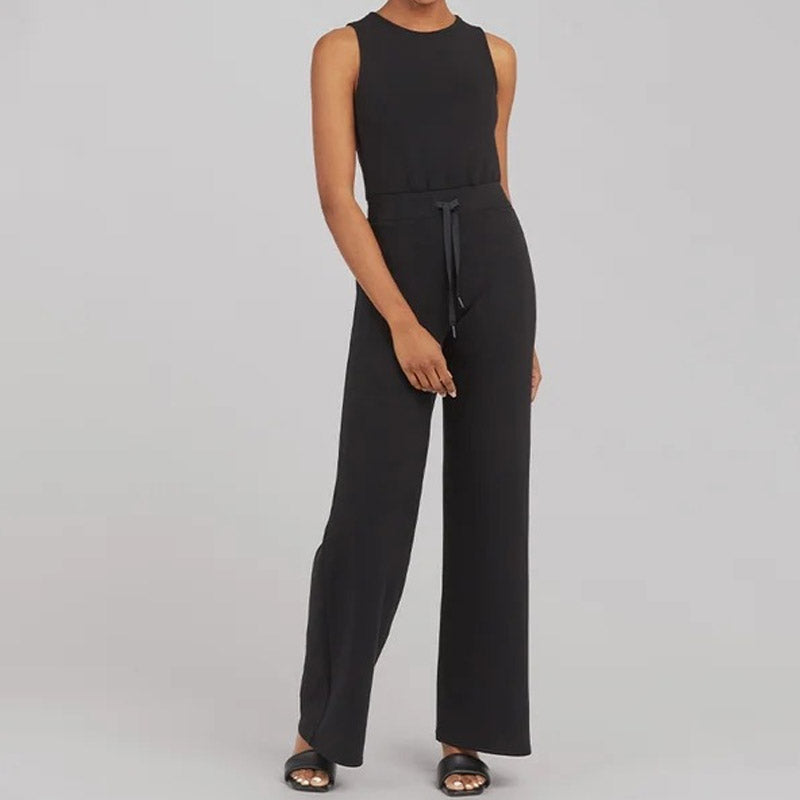 lockerer ärmelloser Jumpsuit mit weitem Bein