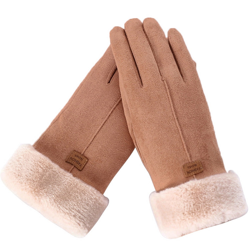 Heidi-Mode - Schicke und Stilvolle Winter Furry Handschuhe für Frauen