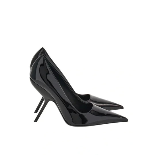 Heidi-Mode | Neuer Stil Damen Hohe Absatzschuhe Lackleder Spitz Toe Einfarbige Nachtclub Party Schuhe Femme Sommer Halb Slippers