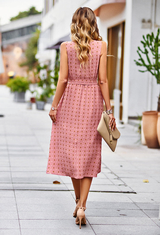 Midikleid mit Polka-Dot-Muster