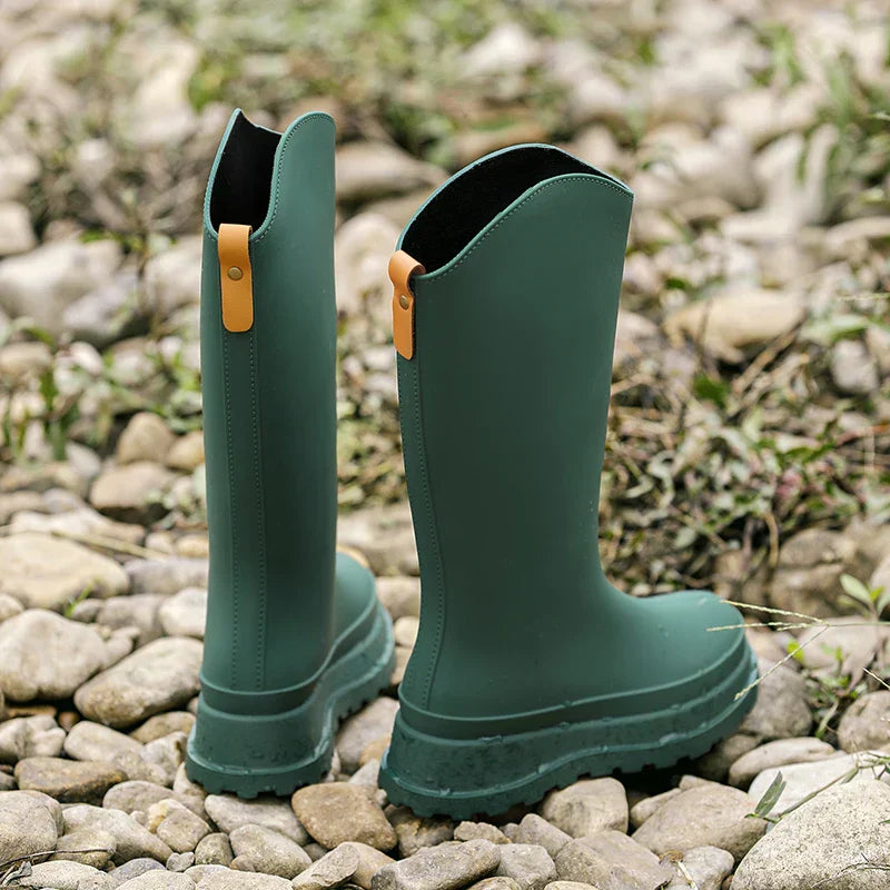 Heidi-Mode | Damen Regenstiefel hoch & wasserdicht mit Komfortsohle