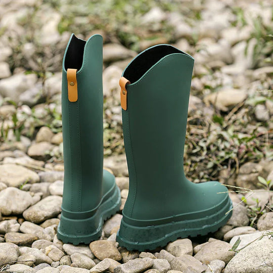 Heidi-Mode | Damen Regenstiefel hoch & wasserdicht mit Komfortsohle
