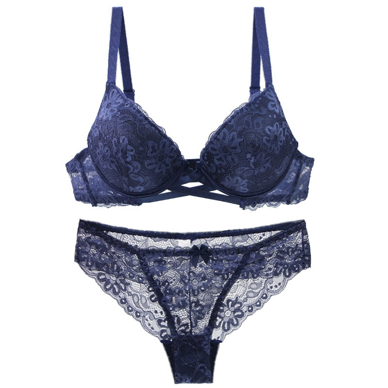 Heidi-Mode | Spitzen Set Unterwäsche Push Up