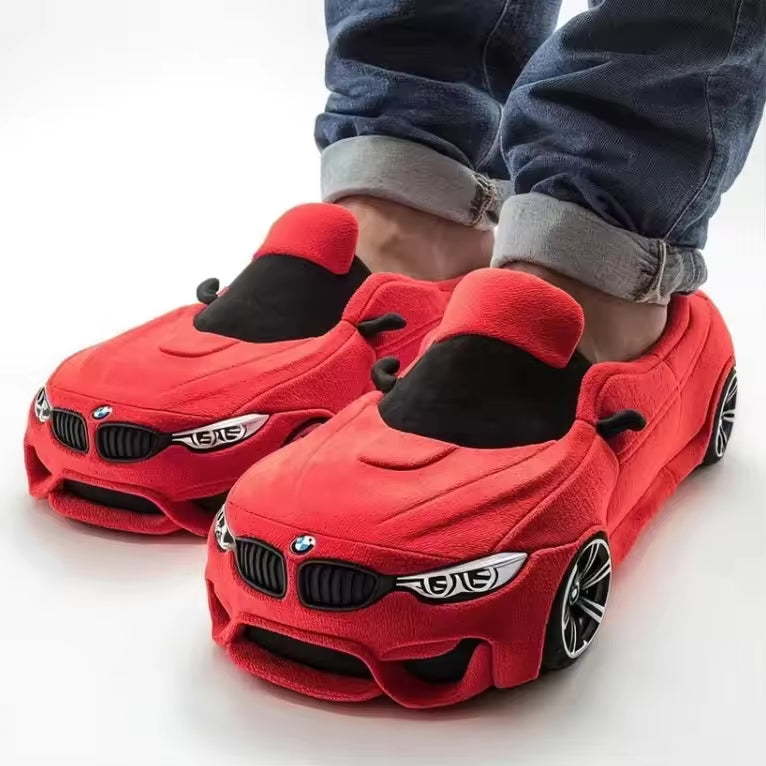 Heidi-Mode | Auto Inspiriert Gestaltung Pantoffeln mit Rutschfester Sohle für Maximalen Komfort