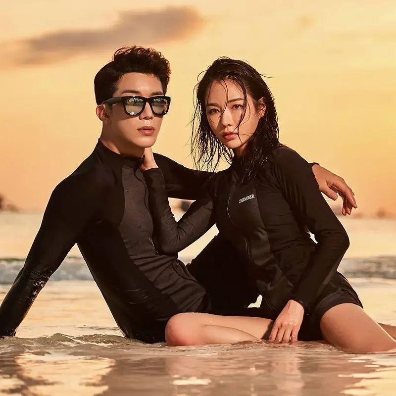 Heidi-Mode | Neu Koreanisch Langarm Multi Pieces Badeanzug Rash Guard Paar Schwimmanzug Badesachen Surfen Lange Hosen Dropship