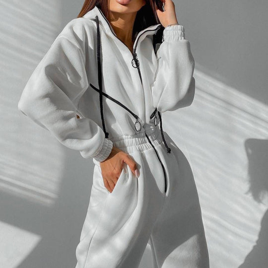 Heidi-Mode | Modischer Onesie mit Kapuze Sweatanzug für Frauen