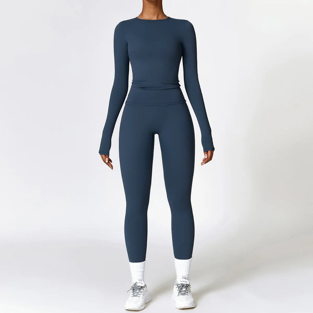 Heidi-Mode | Komplett Homewear Leggings und Top mit Langen Ärmeln